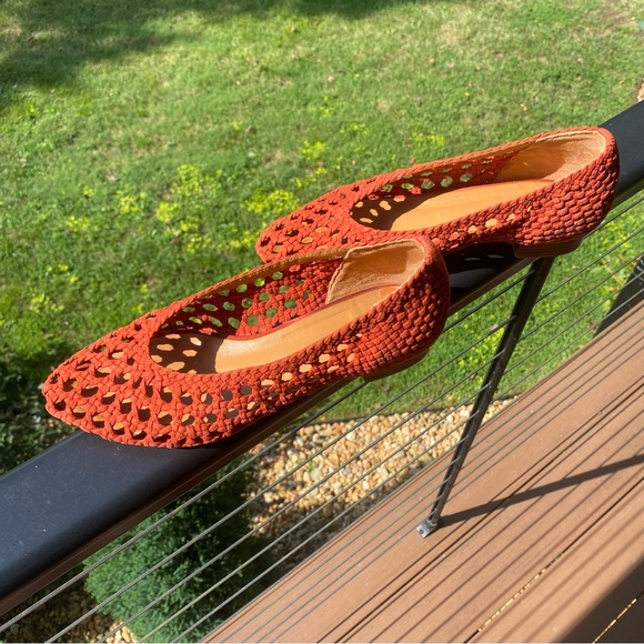 SÉZANE—‘Low Laura’ court shoes. Size 39. Beautiful Rustic Red, braided suede 🌺 - Picture 14 of 16
